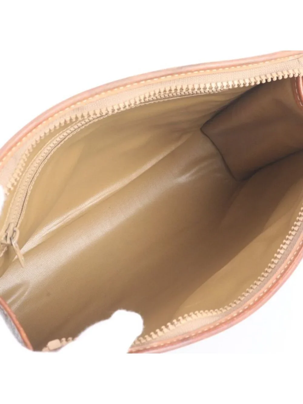 Celine Macadam Leather Clutch Pouch Business Brown